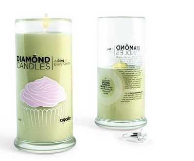 Diamond Candle Cupcake