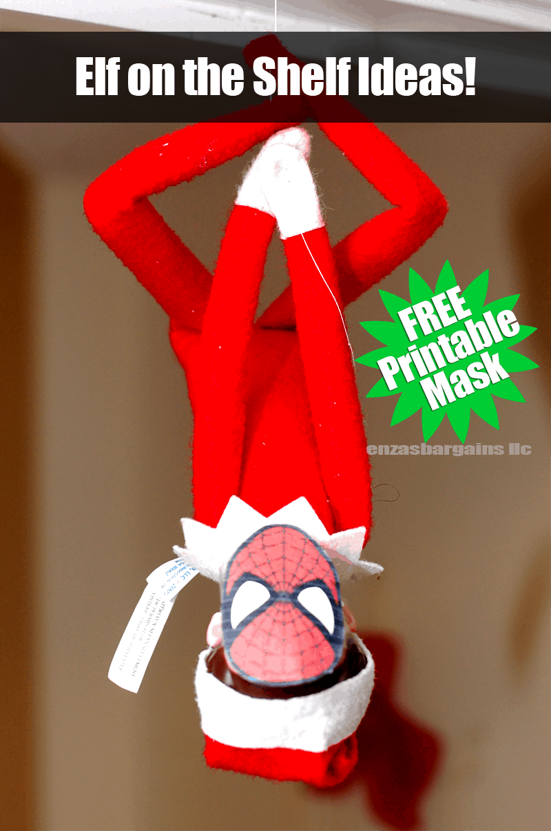 Elf on the Shelf Spider Man Mask: FREE Printable Mask