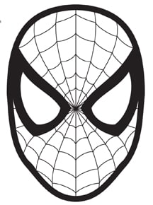 spiderman eye mask template