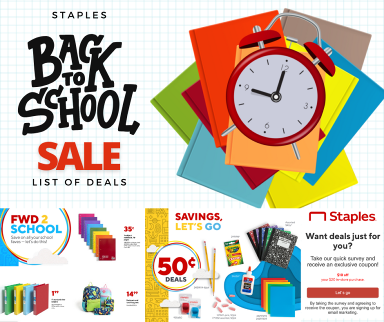 Staples Back 2 School Deals Enza's Bargains