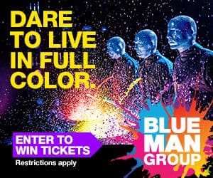 Family 4 Pack of Tickets to see Blue Man Group - Your Choices of Venue (Ends 9/25)