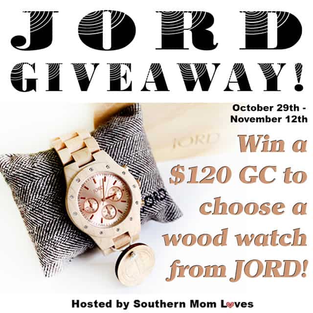 Giveaway: $120 Gift Certificate + Free Shipping to JORD Wood Watches (Ends 11/12)