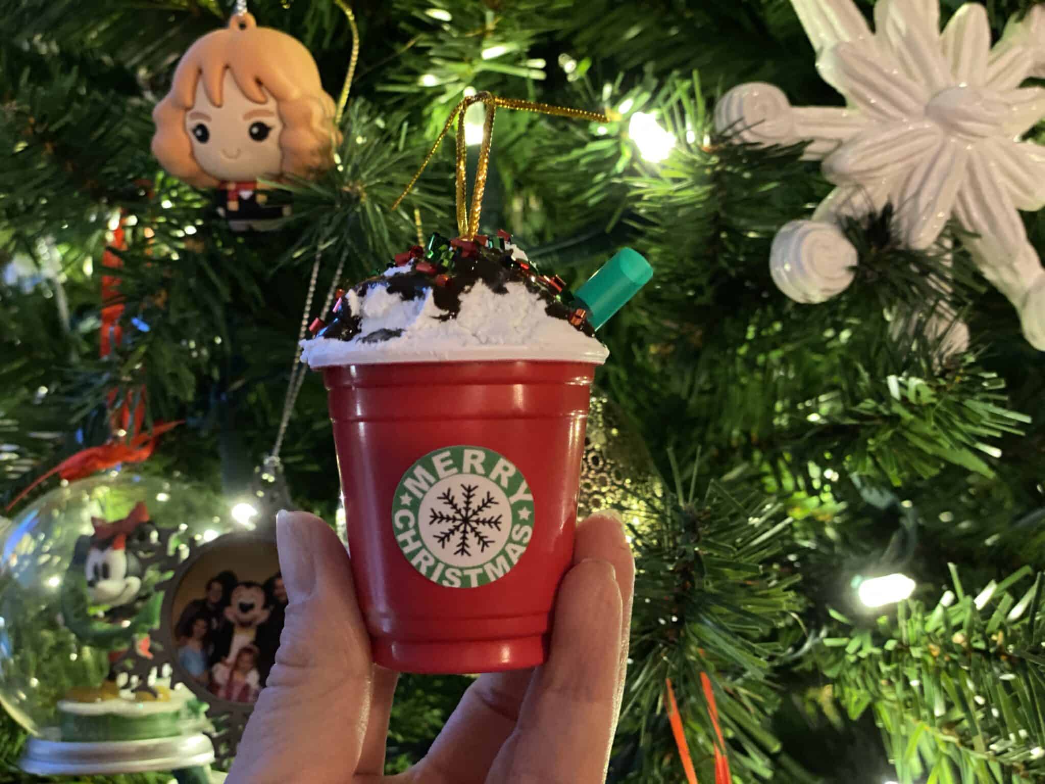 How to Make Dollar Tree Starbucks Ornament &amp; Stickers - Enza&#039;s Bargains