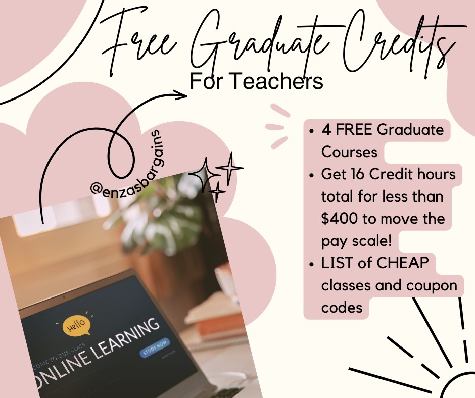 Free and Cheap Graduate Credits for Teachers