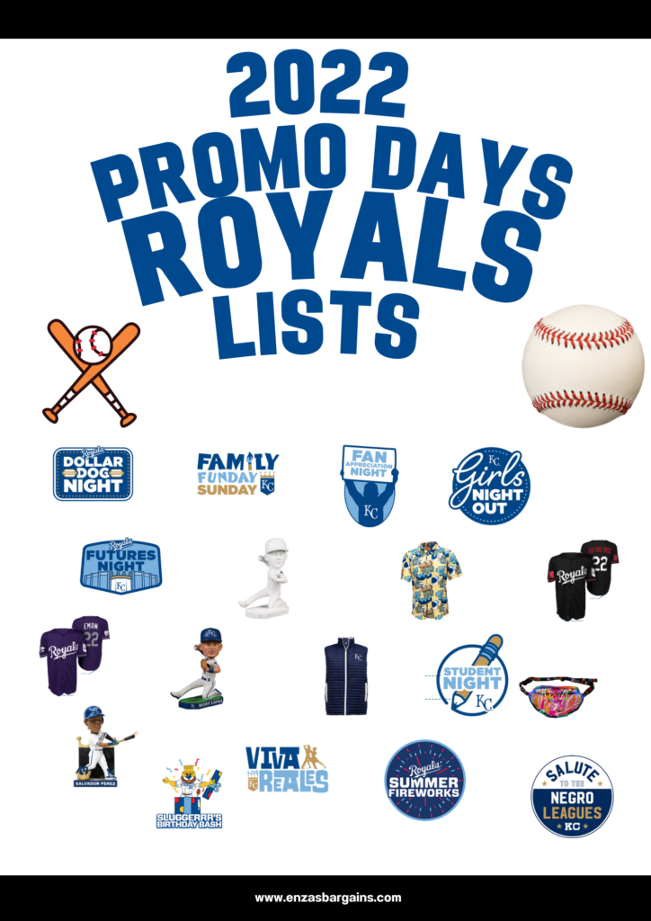 KC Royals Game Promotions 2023 The Ultimate Guide Enza's Bargains