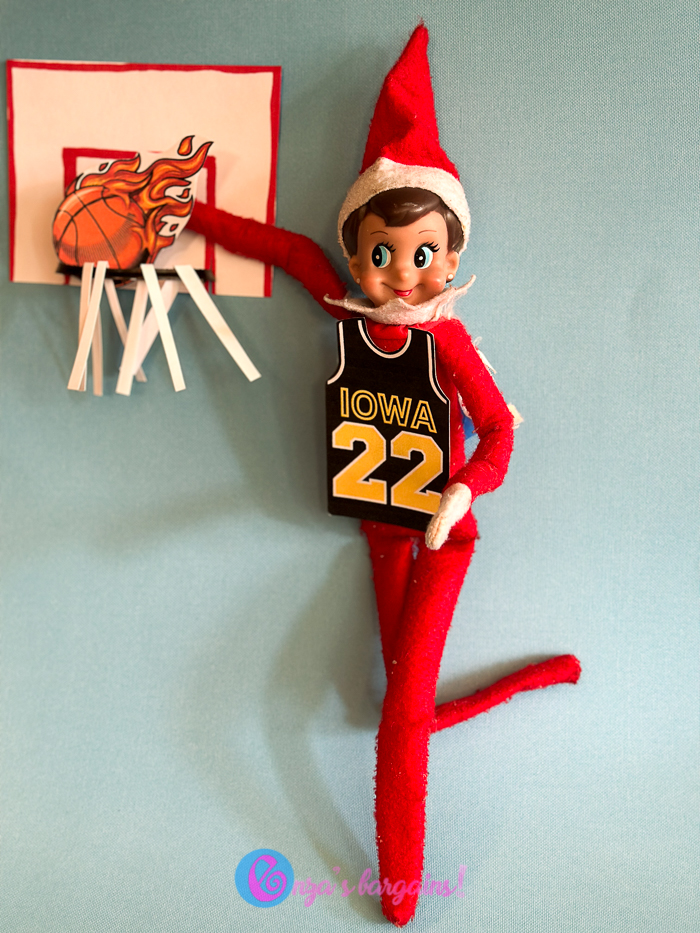 Basketball Elf on the Shelf with Caitlin Clark