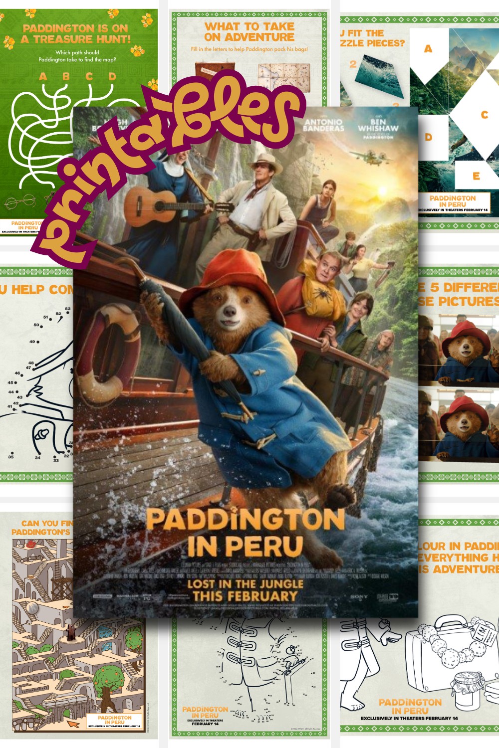 Paddington Bear Printables & Paddington in Peru Advance Screening